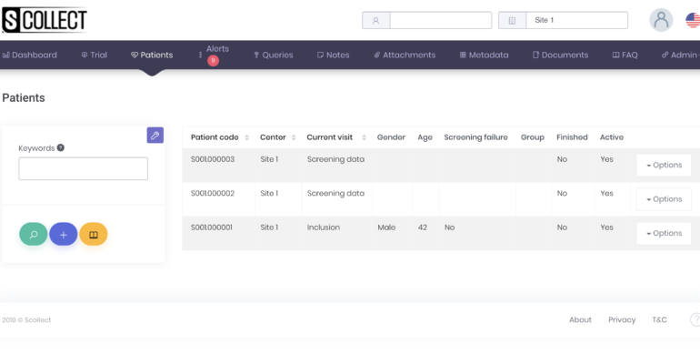 Patients list